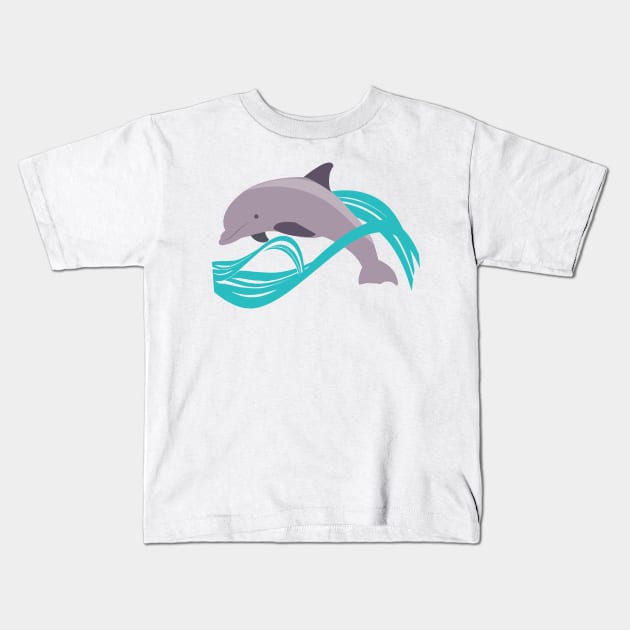 Dolphin Kids T-Shirt by dddesign